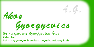 akos gyorgyevics business card